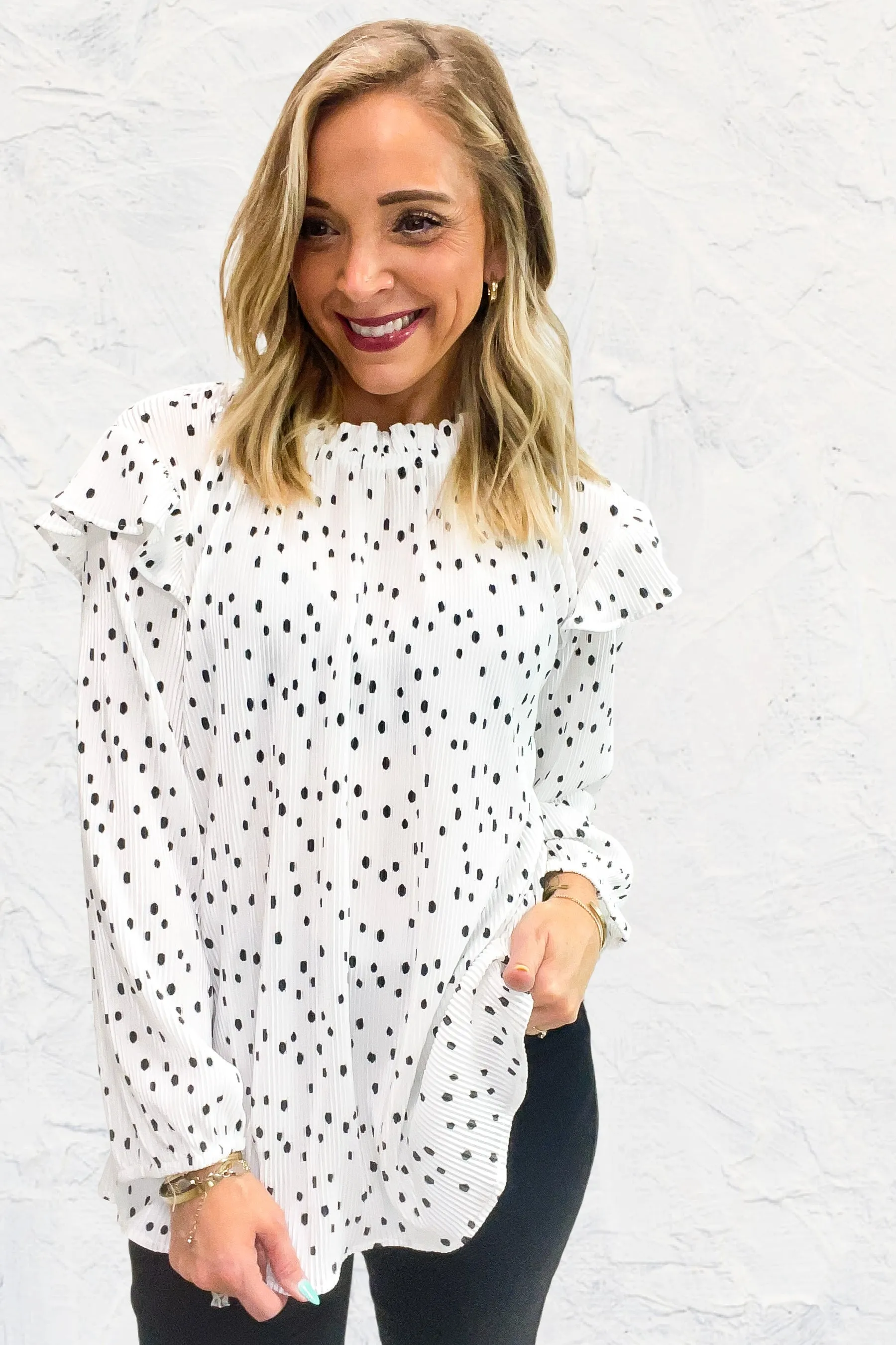 The Elayne Top - Polka Dot