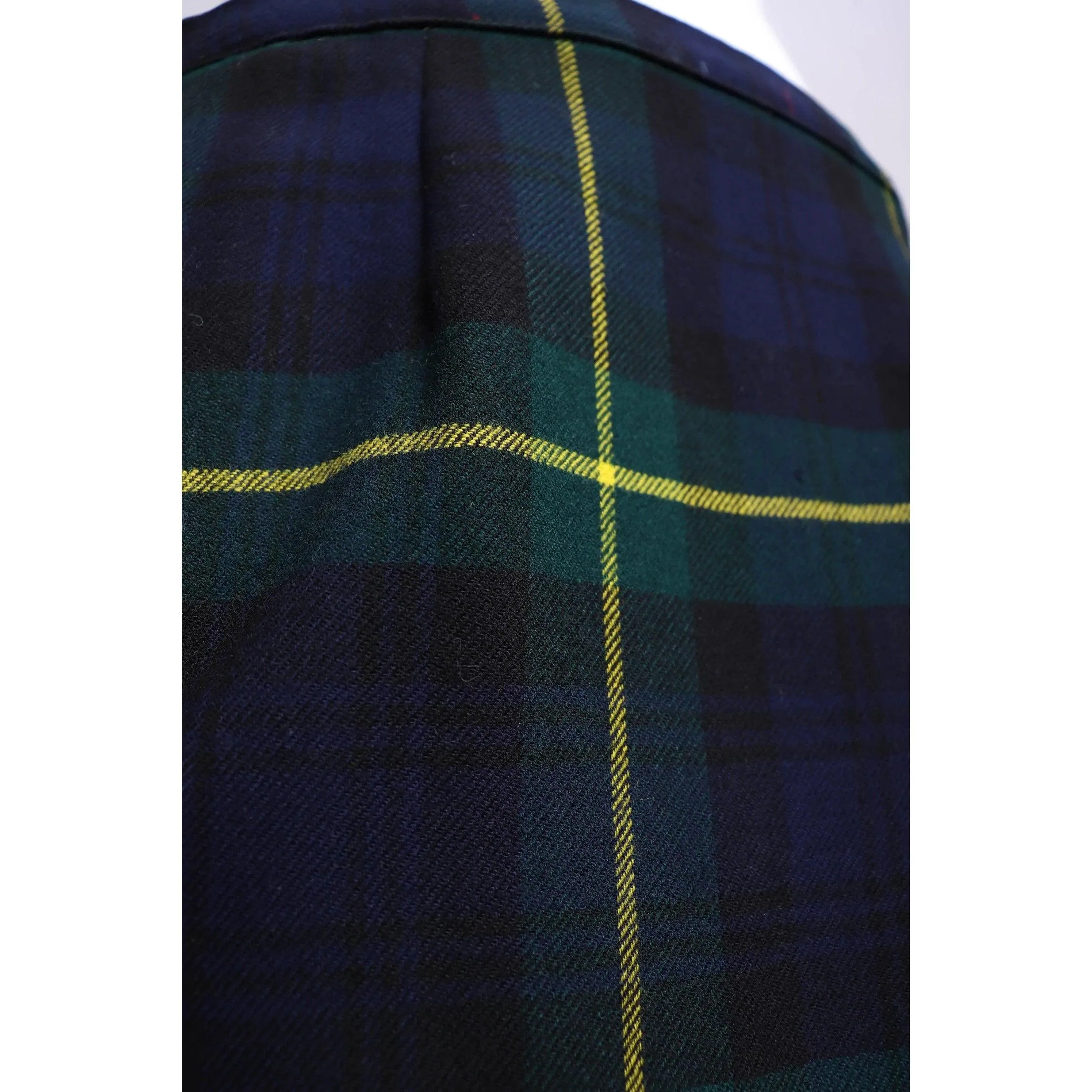 THE SCOTCH HOUSE 70's Green Tartan Plaid Kilt | Size L/XL