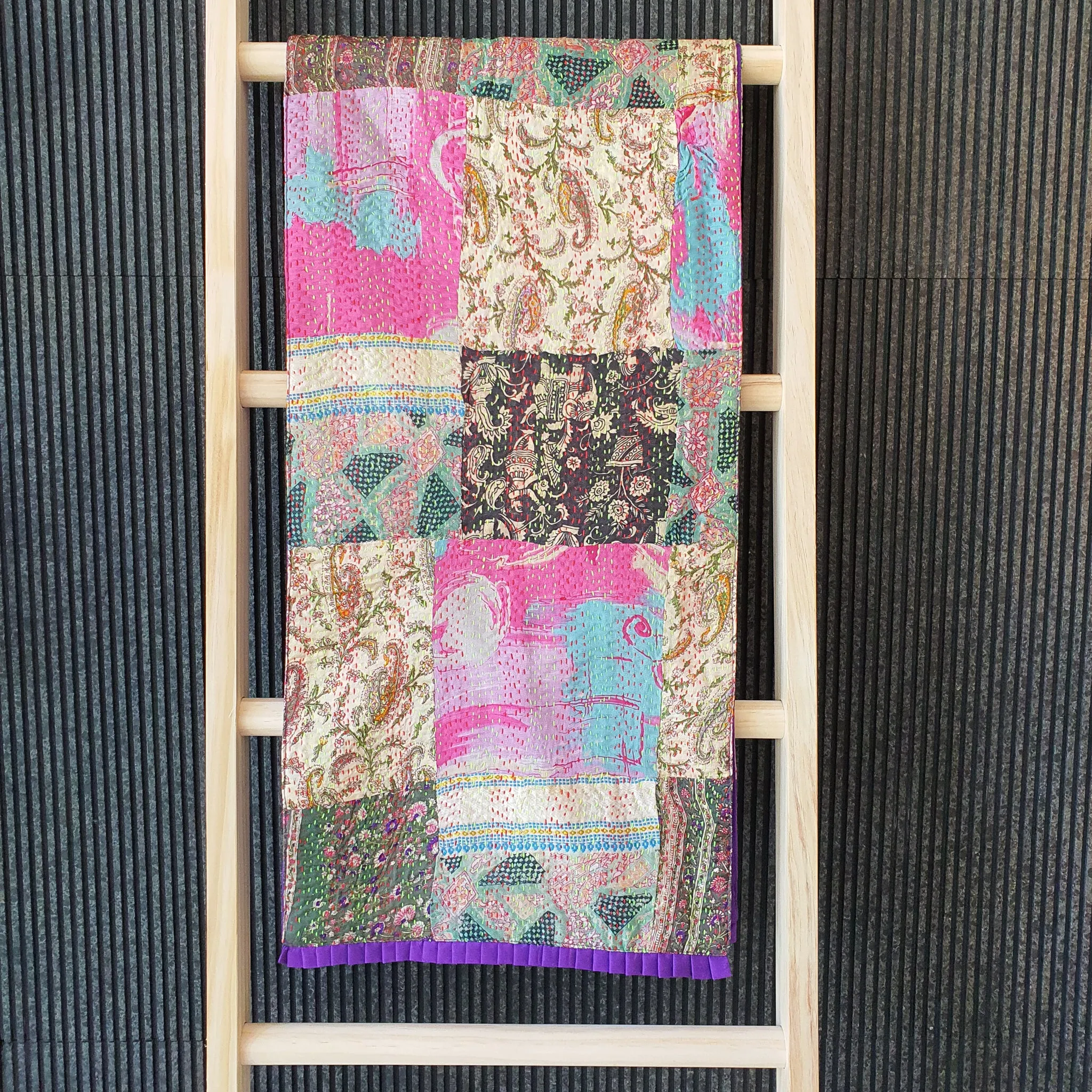 Vintage Kantha Table Runner