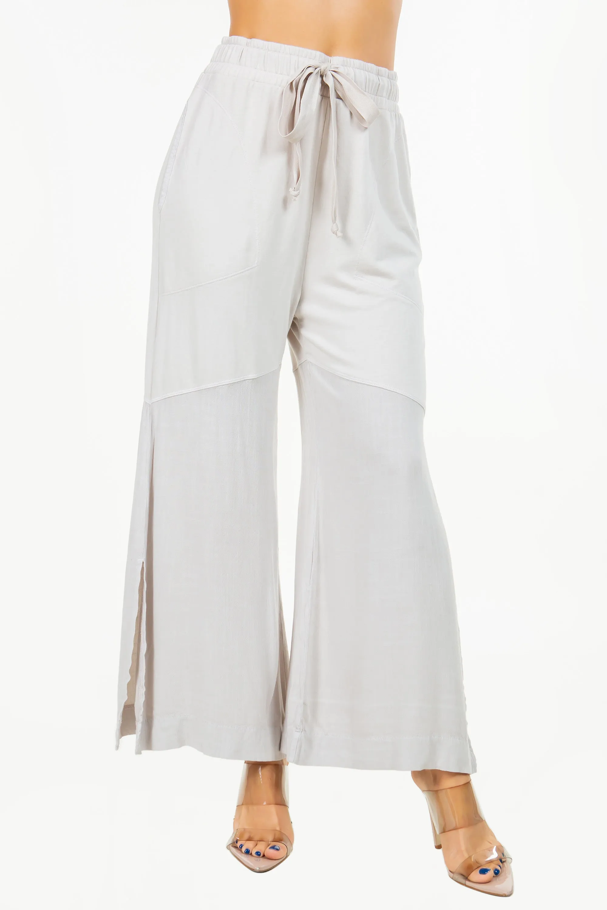 Wide-Leg Terry Lounge Pants