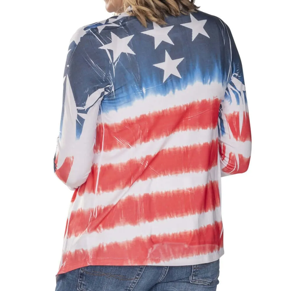 Women's Made in USA Stars and Stripes Cardigan