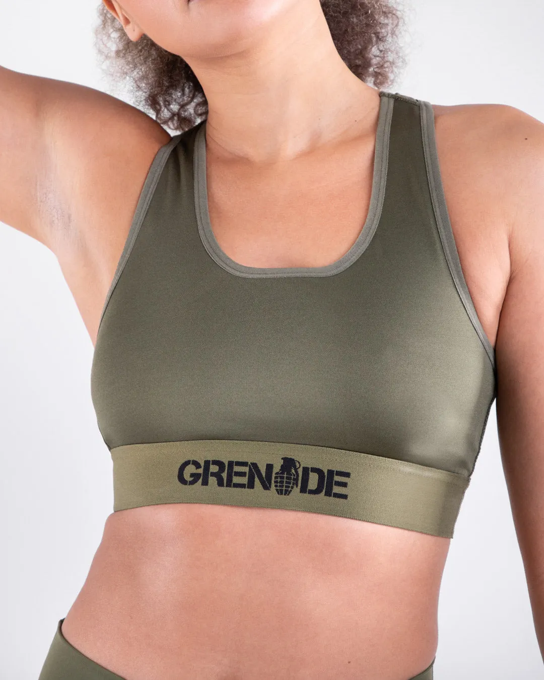 Women's Recruit Sports Bra - Army Green