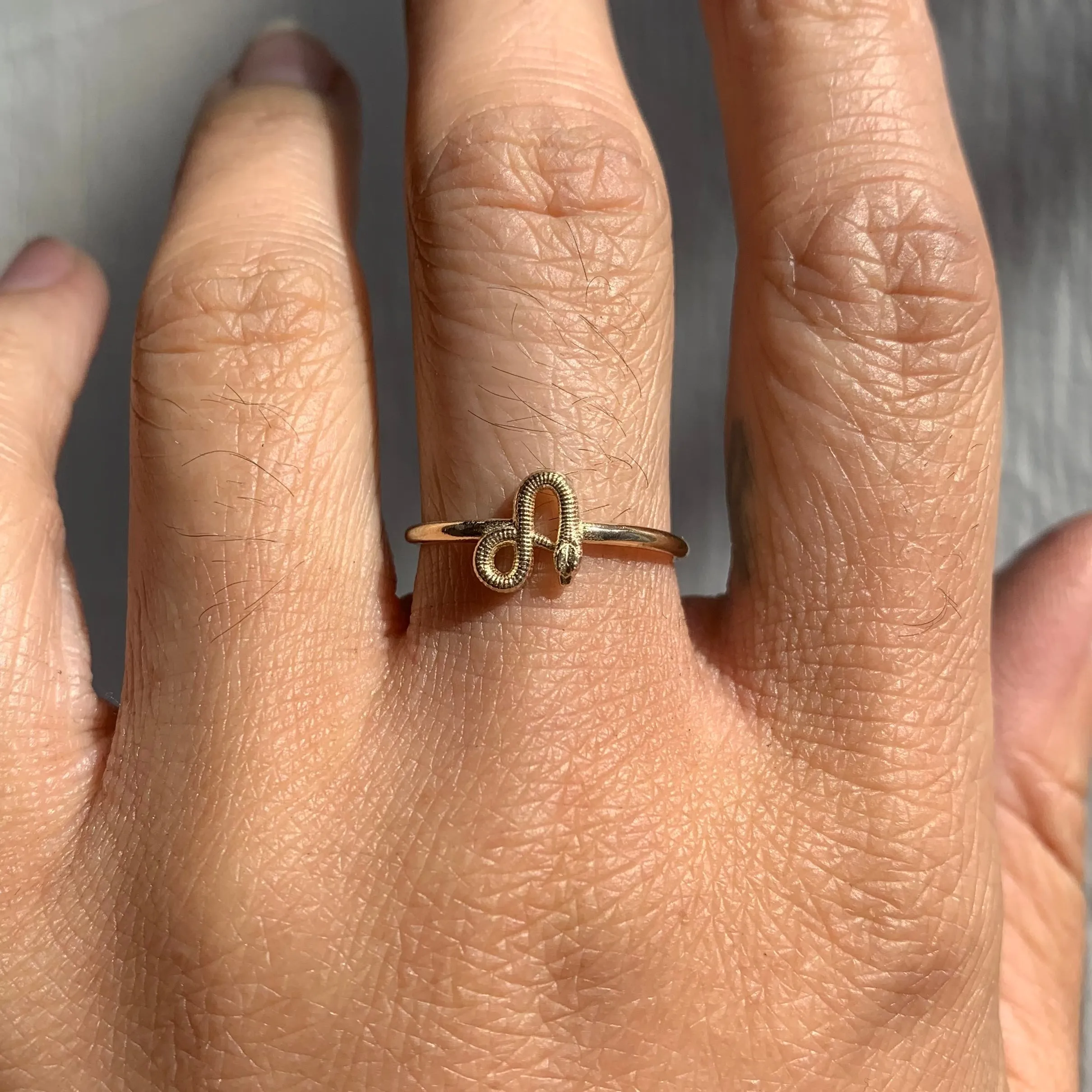 Yellow Gold Nagini Letter Ring