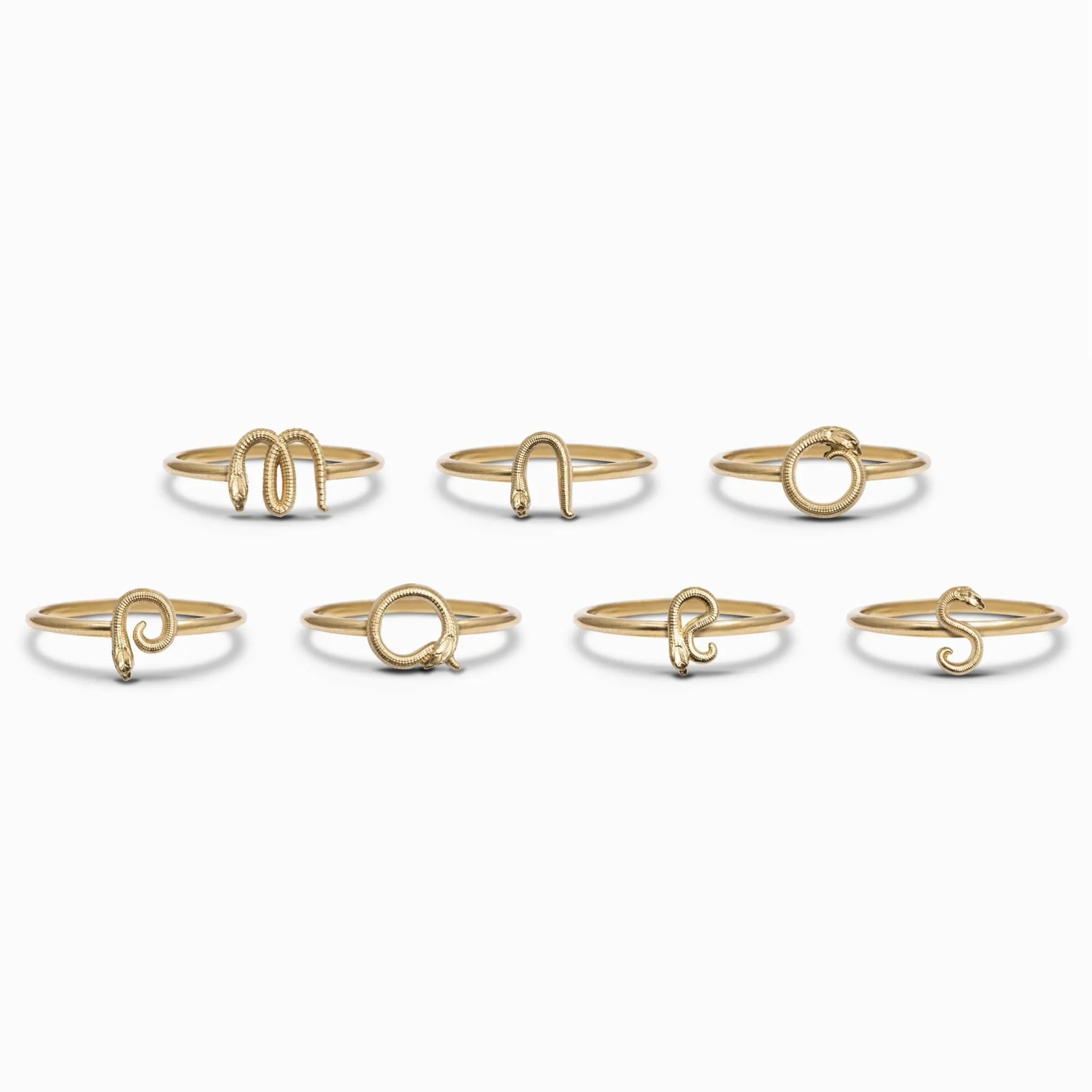 Yellow Gold Nagini Letter Ring