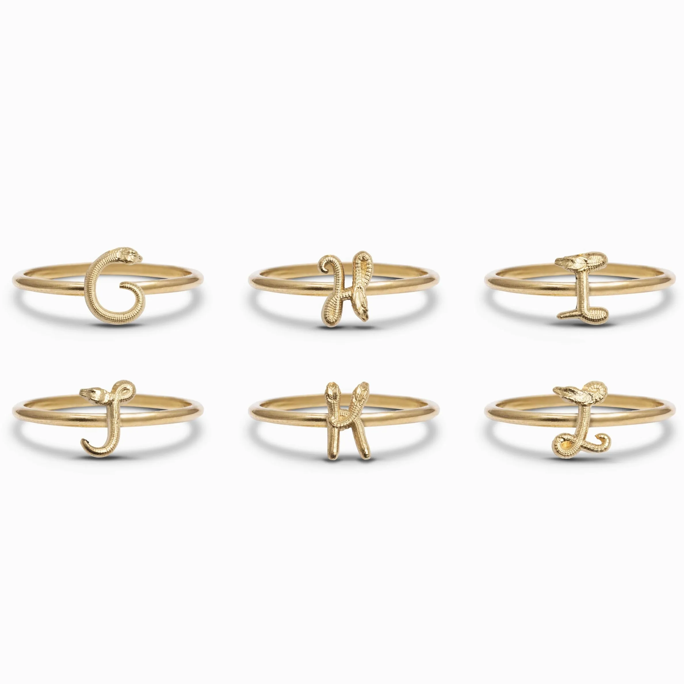 Yellow Gold Nagini Letter Ring