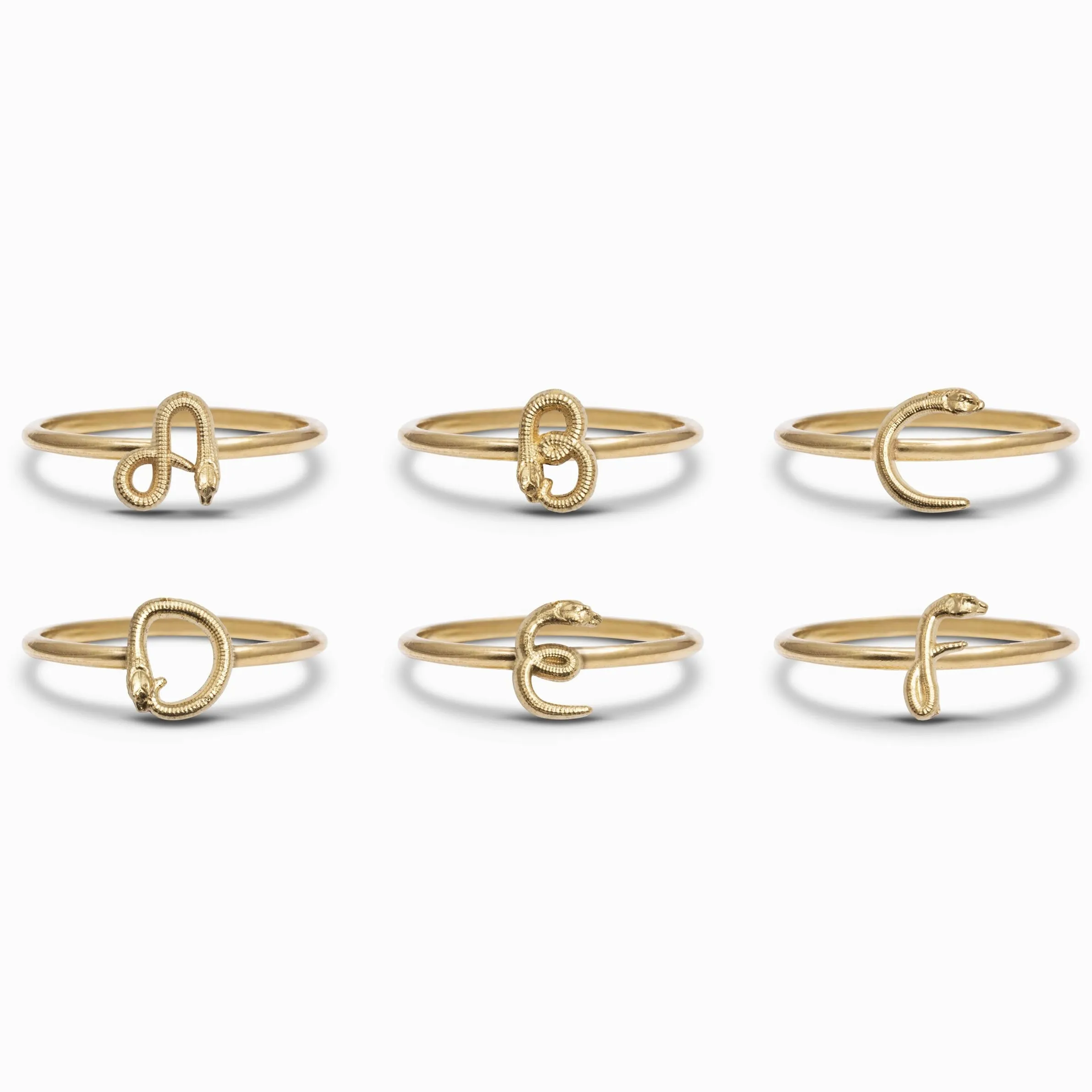 Yellow Gold Nagini Letter Ring