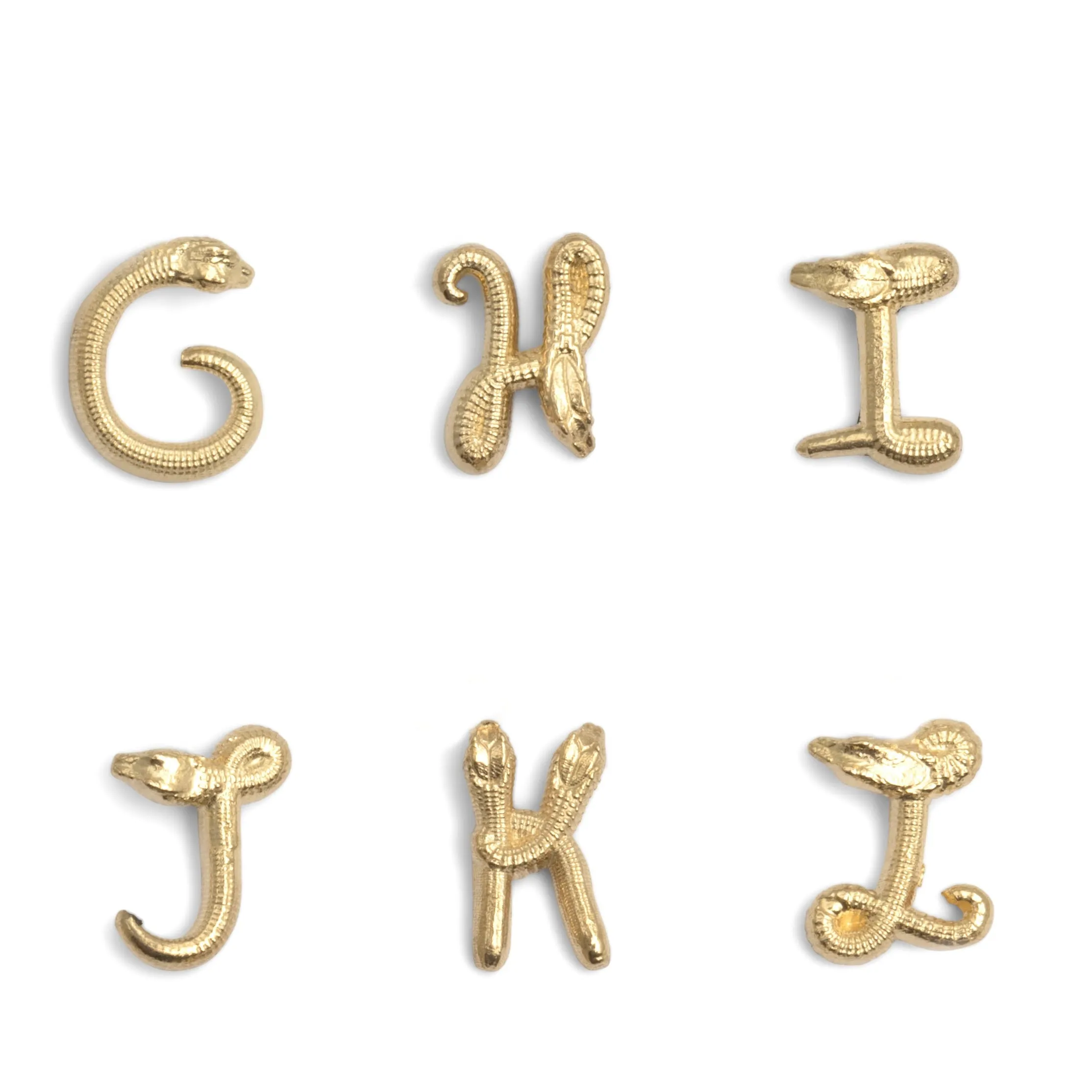 Yellow Gold Nagini Letter Stud