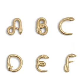 Yellow Gold Nagini Letter Stud