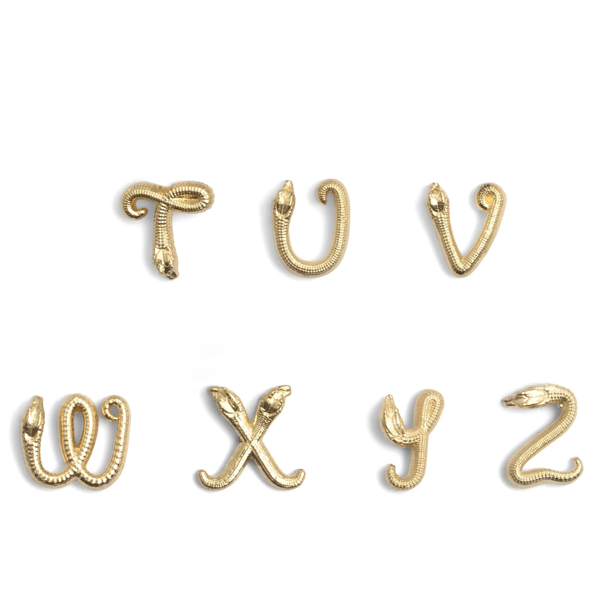 Yellow Gold Nagini Letter Stud