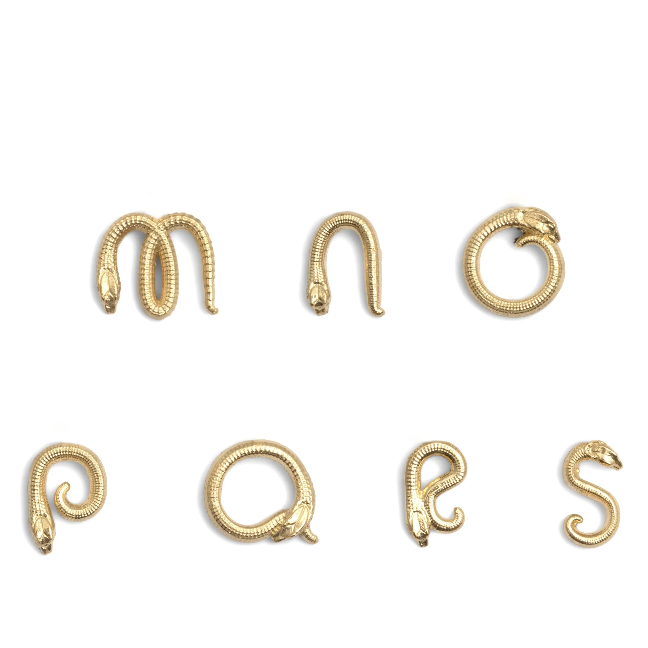 Yellow Gold Nagini Letter Stud